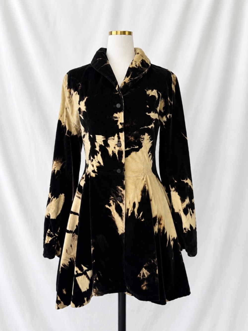 URU by Kristine St. Rrik- RARE 90s Hand-Dyed Riding Coat -  XS (23"-25" Waist)
